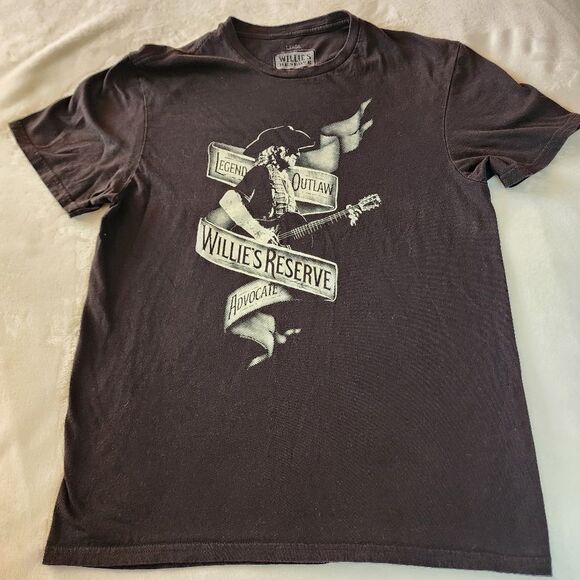 Willies Reserve Legend Outlaw Advocate Black Tshirt With Graphics Size Large - Picture 1 of 5